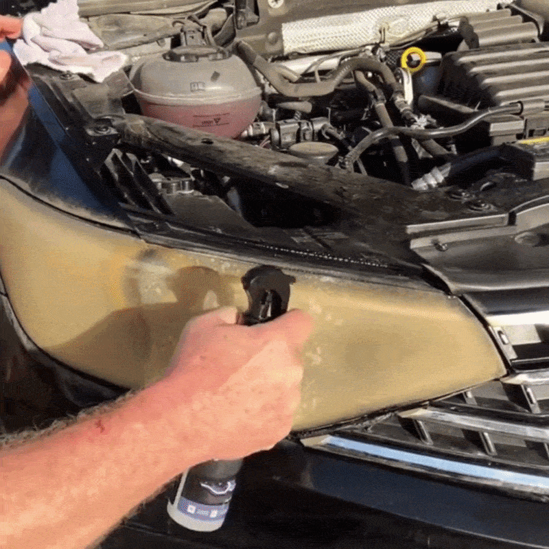 Qifor headlight restoration before and after
