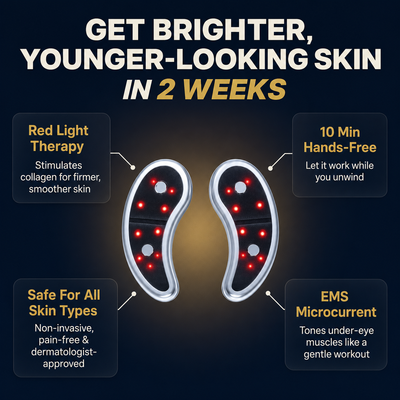 EyePods® 2-in-1 Red Light Therapy + EMS To Erase Eye Bags